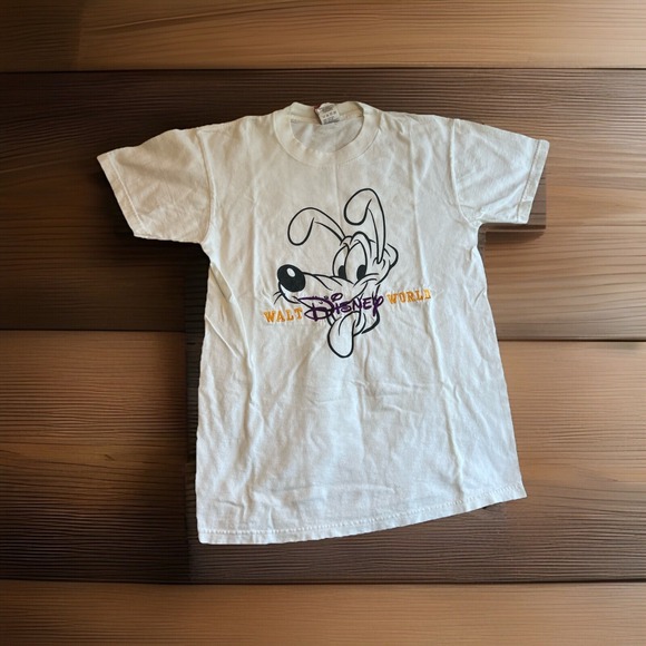 Vintage Walt Disney Pluto T Shirt White‎  Small - Picture 1 of 7